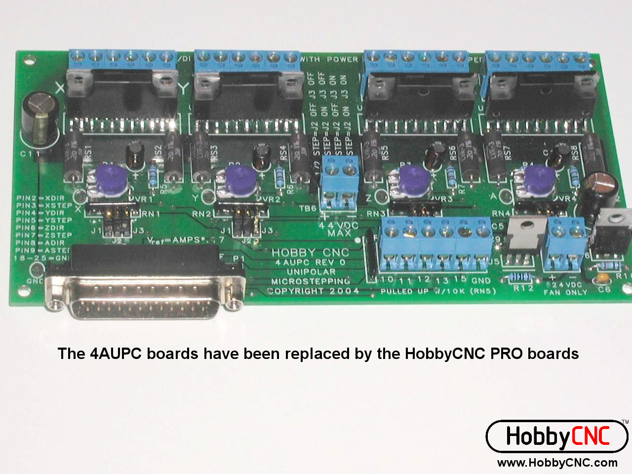 HobbyCNC 4AUPC Stepper Motor Driver Board
