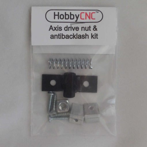 Axis drive nut with anti backlash