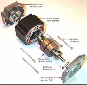 HobbyCNC unipolar stepper motors - Stepper Motor Exploded View