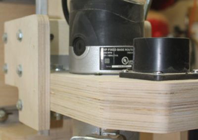 HobbyCNC Customer Build - Router mounting and dust port bottom view