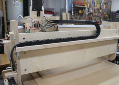 HobbyCNC Customer Build - Y axis gantry rear view with drag chain