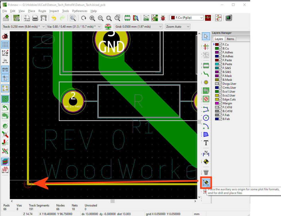 PC Board Isolation Routing KiCad HobbyCNC