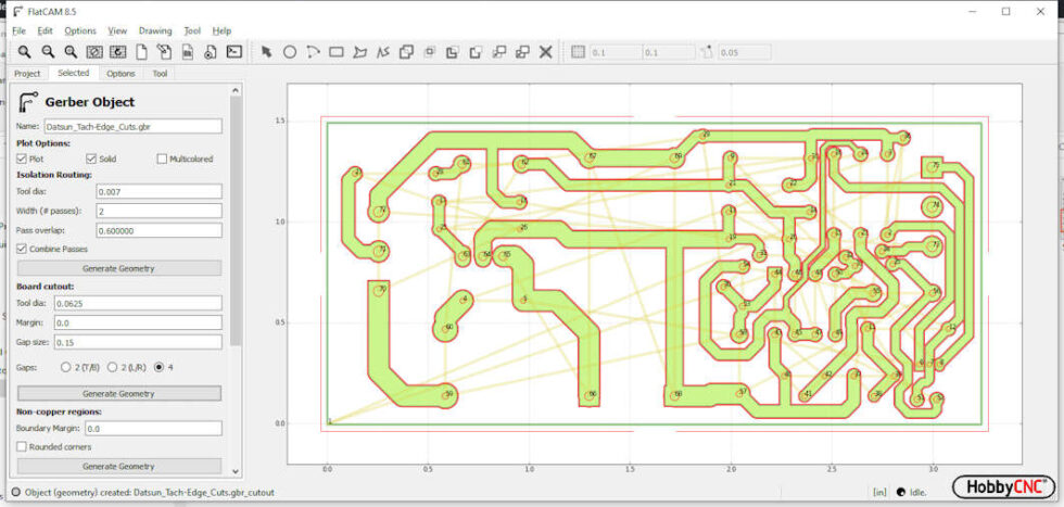 PC Board Isolation Routing - FlatCAM - HobbyCNC