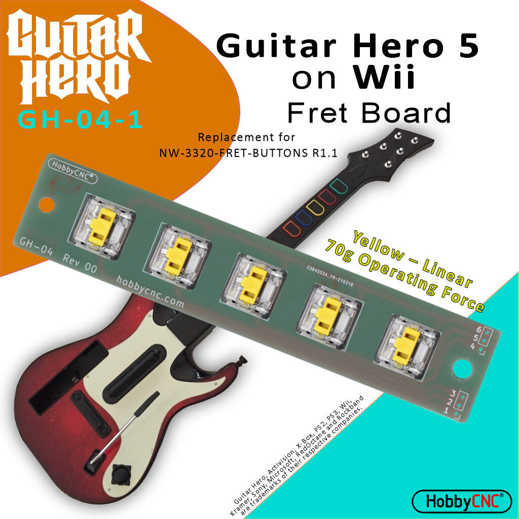 GH-05 Fret Board for Guitar Hero 5 Guitar on XBox 360 - HobbyCNC