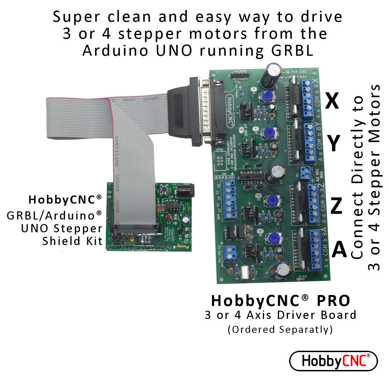 Arduino UNO to HobbyCNC PRO Shield Kit
