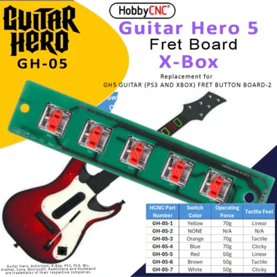 GH-05 Fret Board for Guitar Hero 5 Guitar on XBox 360
