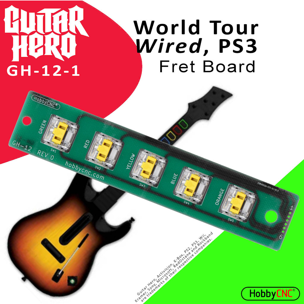 GH-04 Fret Board for Guitar Hero 5 on Wii - HobbyCNC