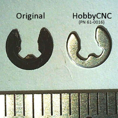 E-clip used to retain the whammy bar in a Guitar Hero Guitarl.