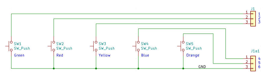 Ideal wiring for 5 buttons to a microcontroller