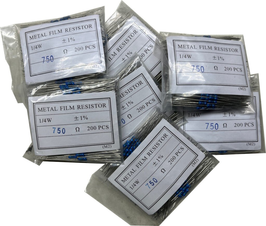 Resistor, 750 ohm, 1/4 Watt, 1% Metal Film, 200 pcs per package