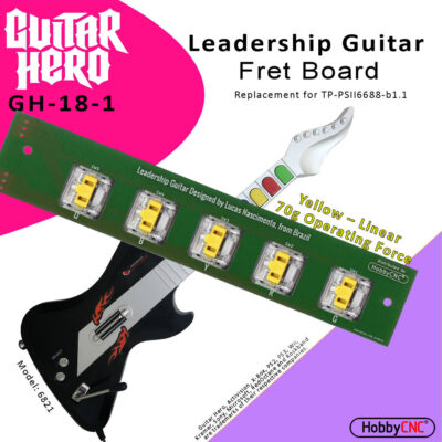 GH-18, HobbyCNC, replacement fret board for Leadership Guitar, Model 6821