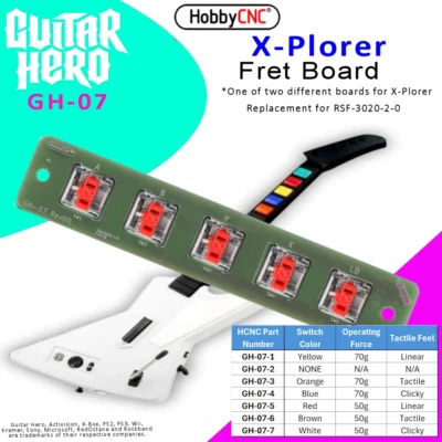 HobbyCNC replacement fret board for xPlorer guitar