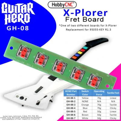 HobbyCNC replacement fret board for xPlorer Guitar