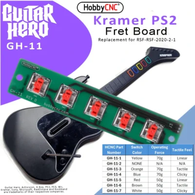 HobbyCNC Replacement Fret Board for Kramer Guitar