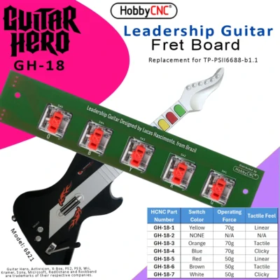 HobbyCNC Replacement Fret Board for Leadership Guitar